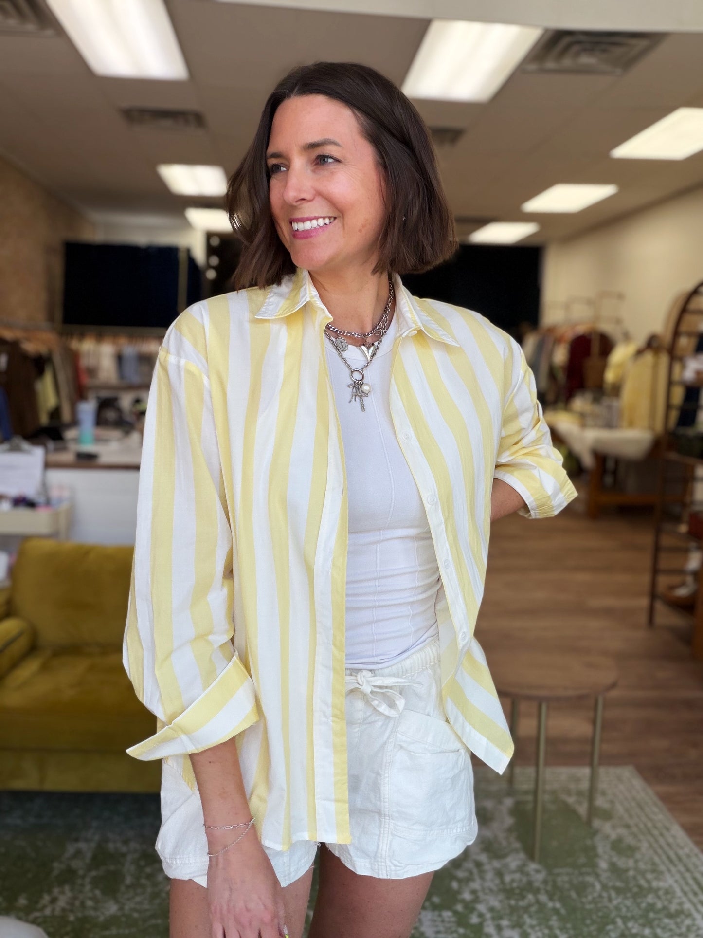 Striped Yellow Vicenzo Shirt