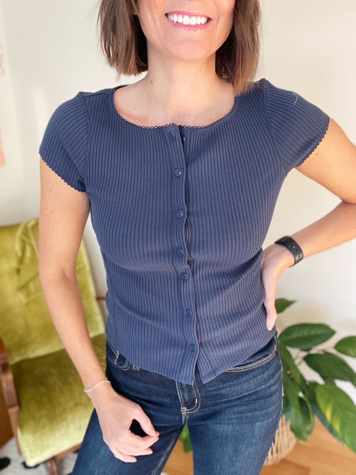 Free People Most Wanted Cardi in Navy