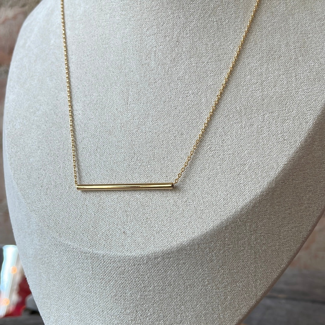 Gold Serra Pipe Necklace