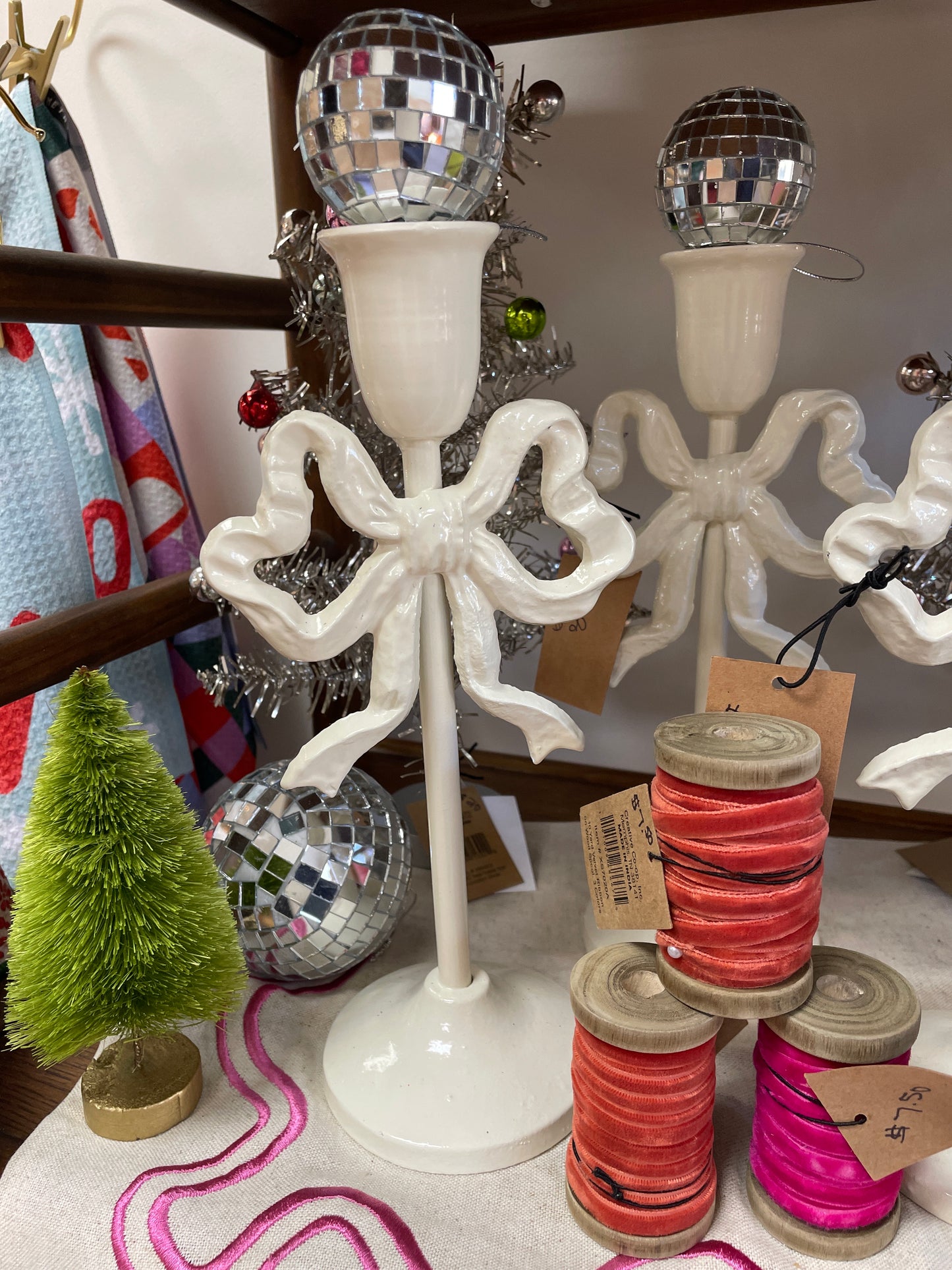 Cast Iron Bow Taper Holder