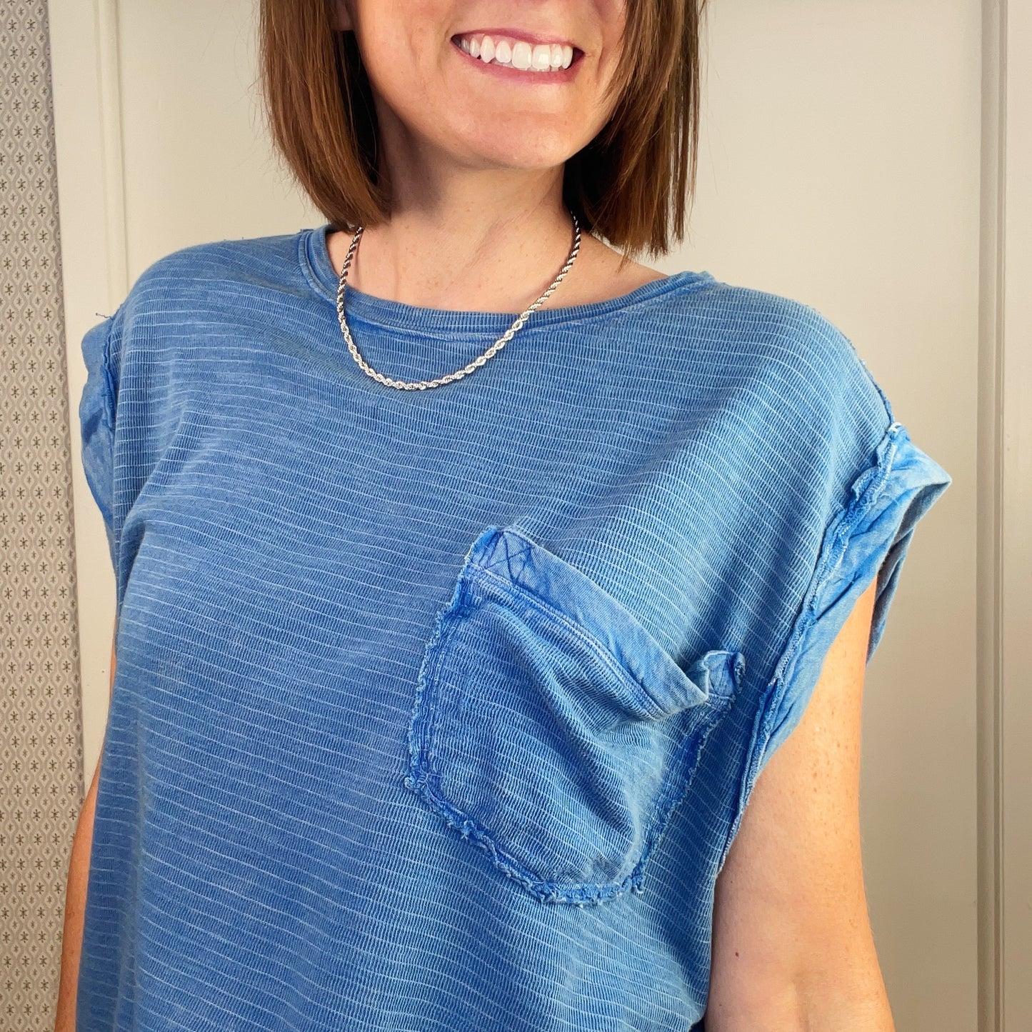 We the Free Our Time Tee in Cobalt Blue