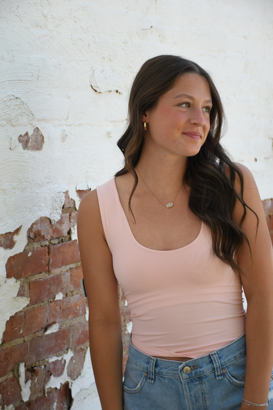 Free People Clean Lines Cami in Pink Salt