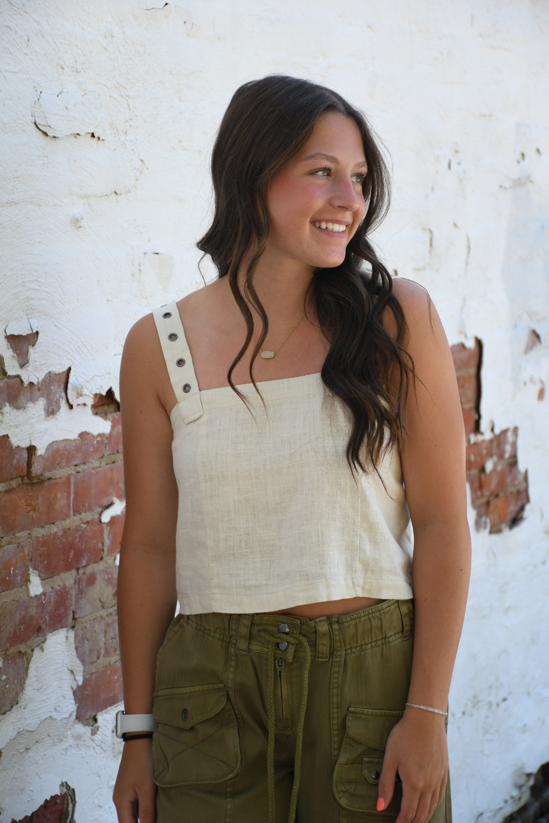 Free People Wet Plaster Syd Grommet Tank