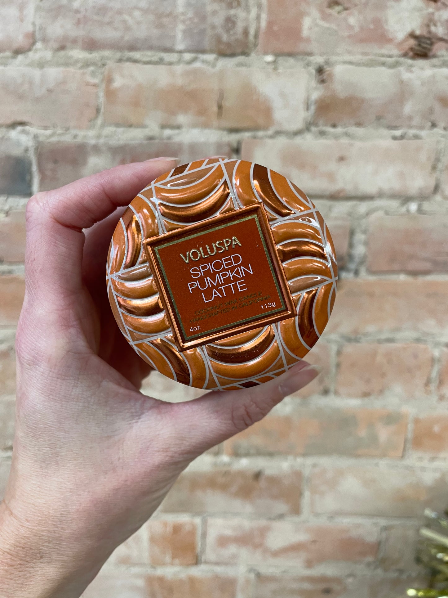 Voluspa Spiced Pumpkin Latte Mini Tin Candle