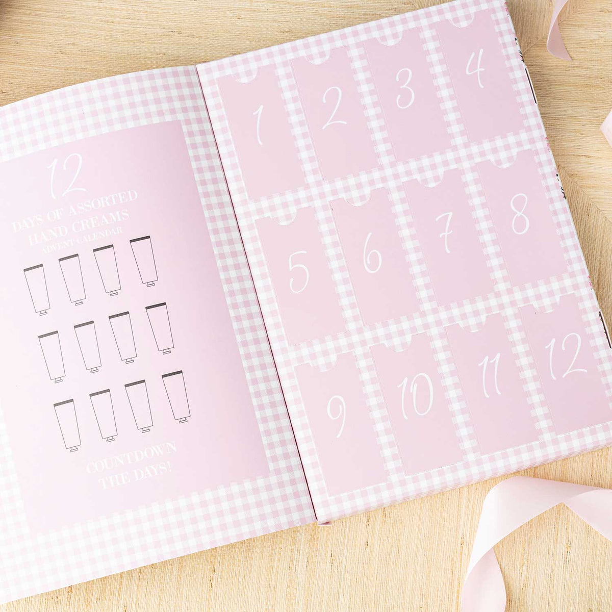 Sugarplum Gingham 12-Day Hand Cream Advent Calendar