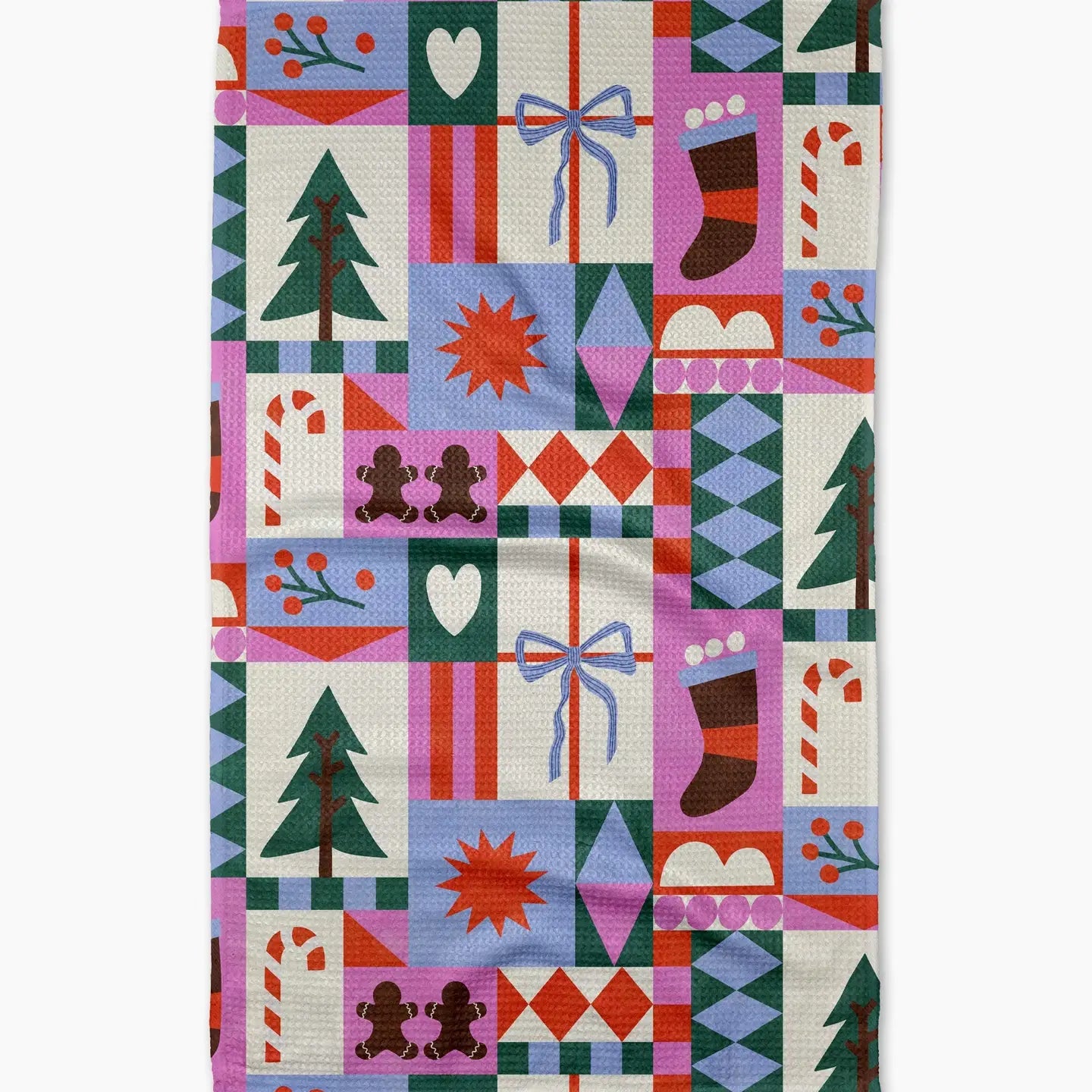 Geometry Festive Christmas Quilt Tea Towel
