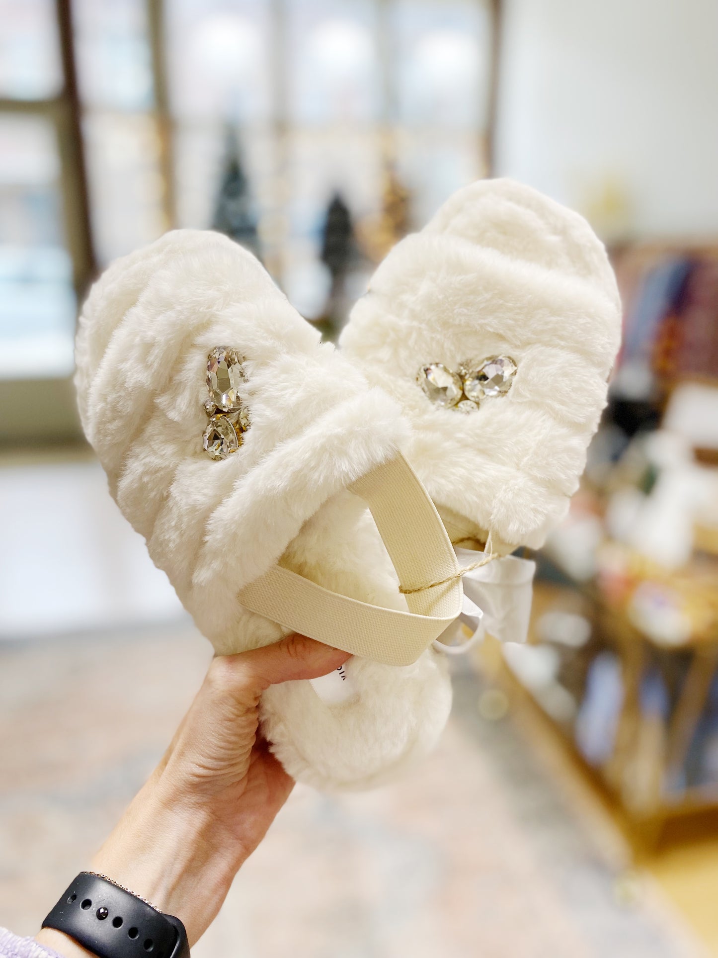 Rebecca Crystal Slingback Slippers