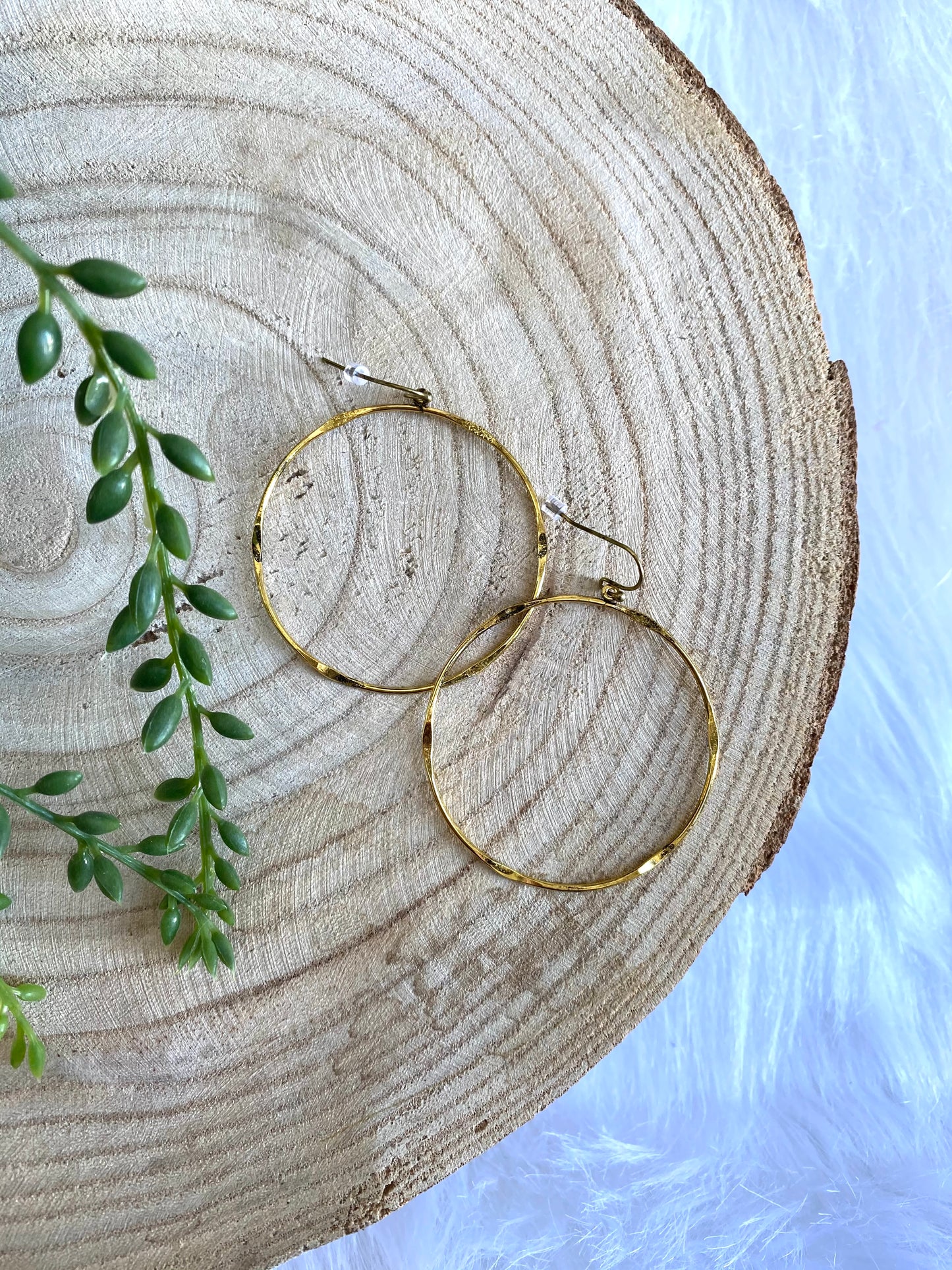 Gold Circle Shape Delicate Earrings