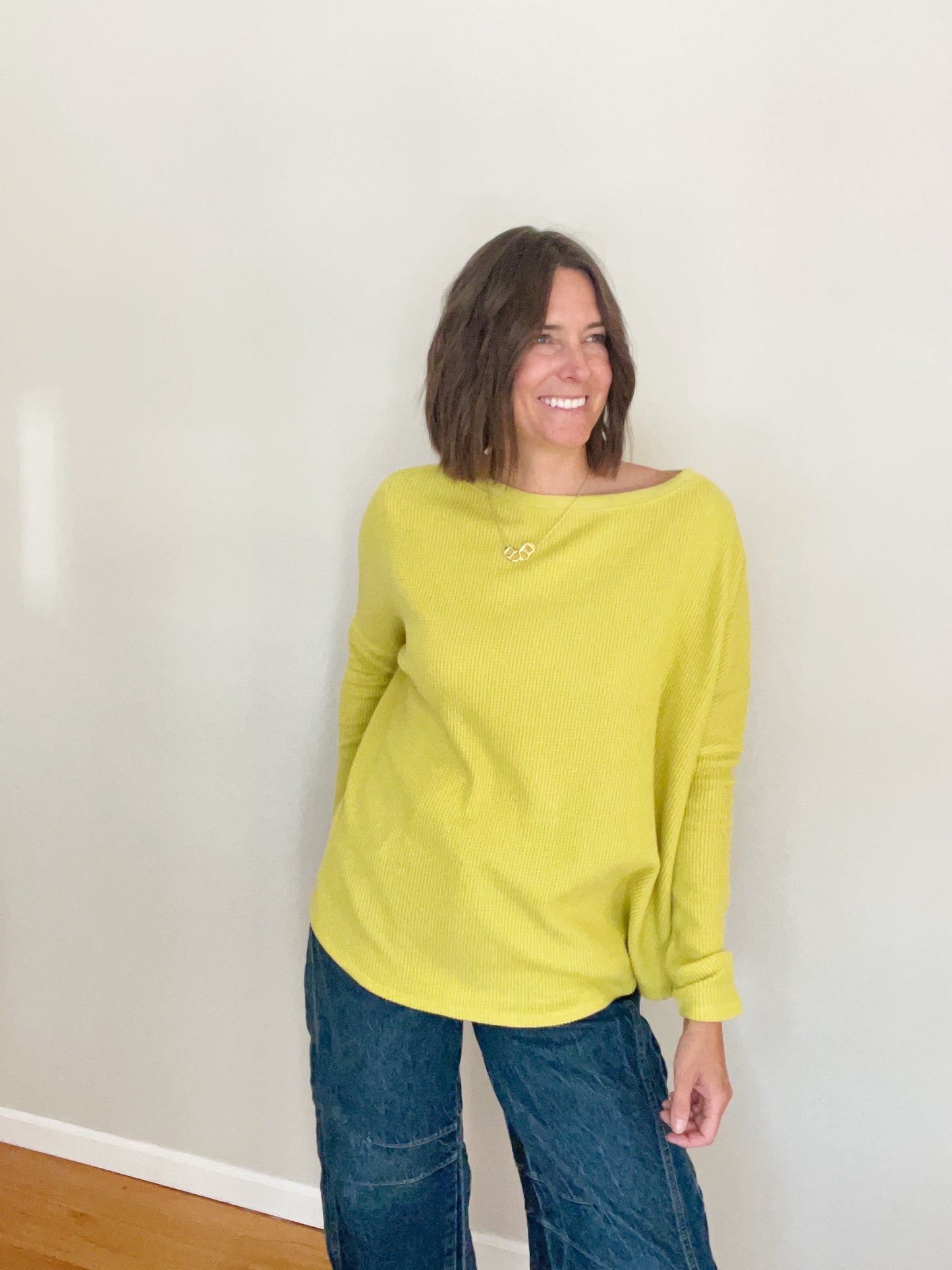 Free People Latte Blues Thermal in Acacia