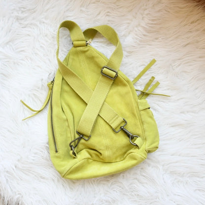 Free People Chartreuse Oxford Suede Sling