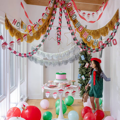 NYE1302 - Silver Mylar Fringe Double Banner
