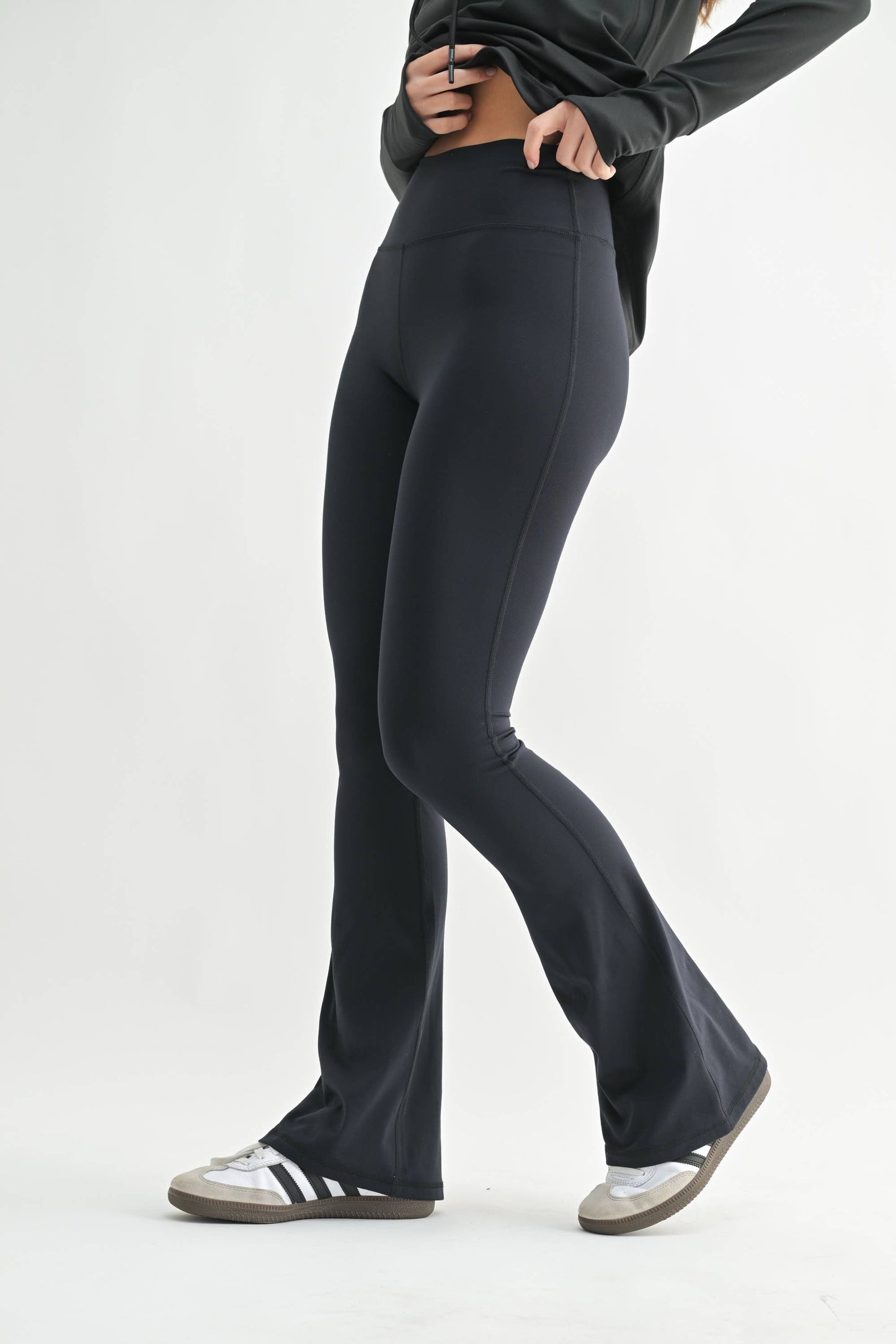 Black Venice High-Waist Flare Legging