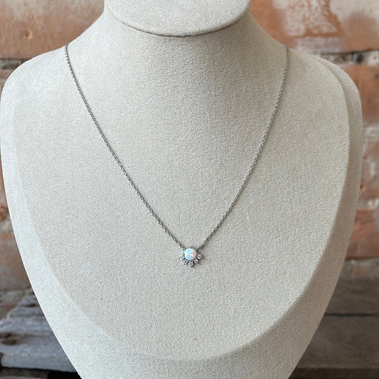 Silver and Opal Juno Necklace