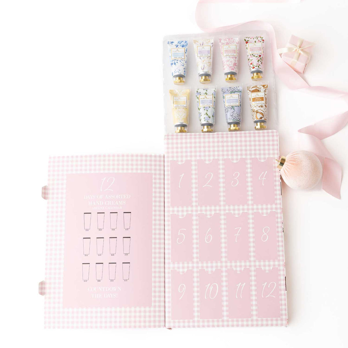 Sugarplum Gingham 12-Day Hand Cream Advent Calendar