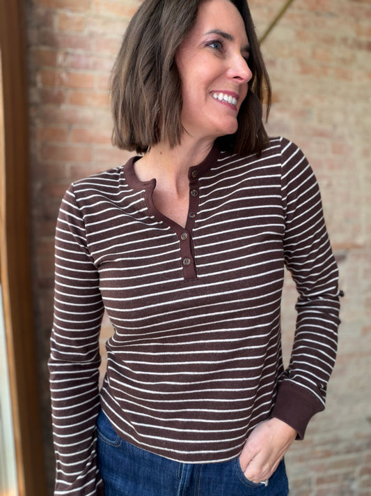Brown and Ivory Aeris Top