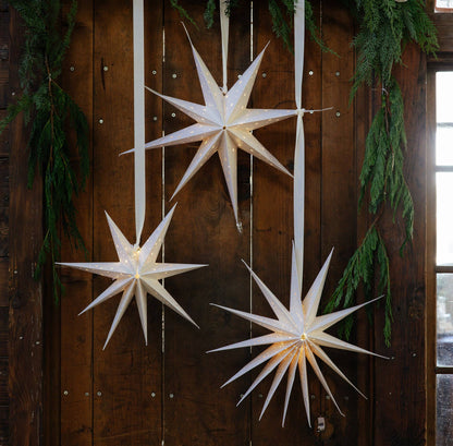 CHR1311 - Light Up Paper Stars - set of 3