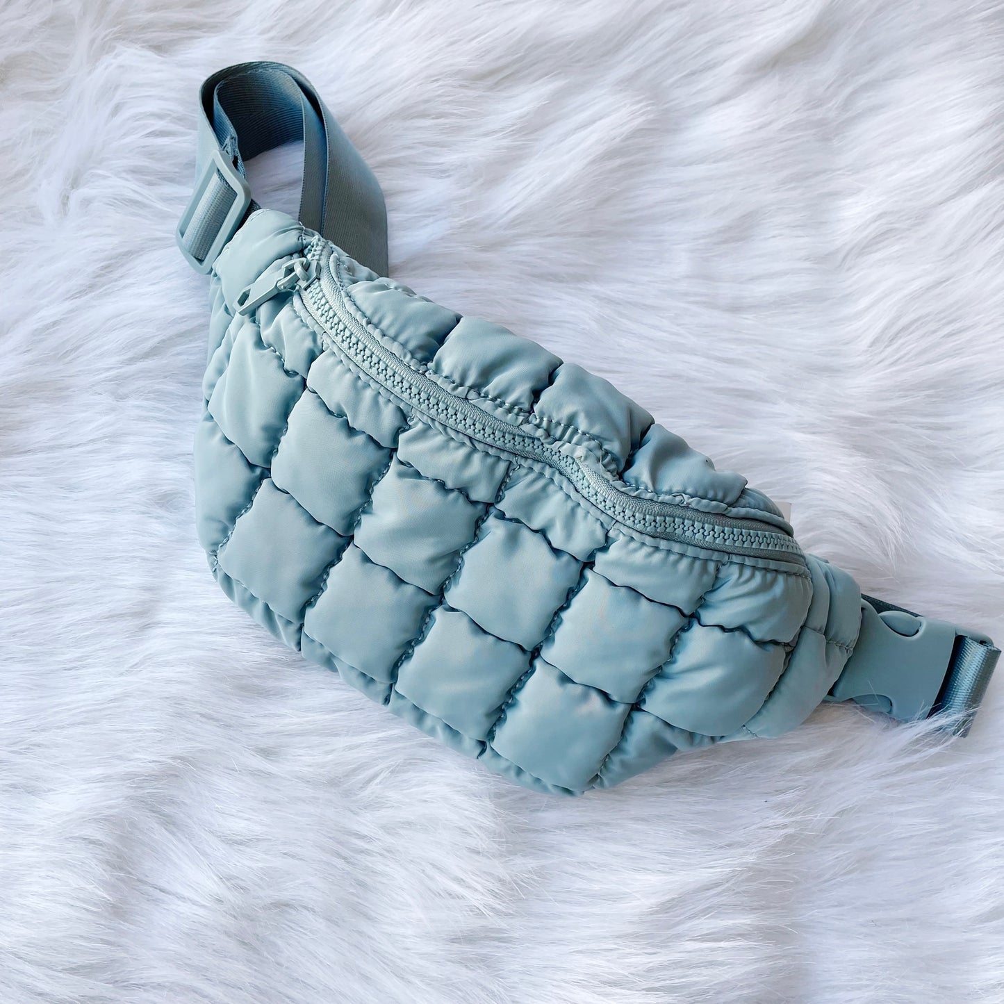 Sky Blue Resurgence Quilted Belt Bag