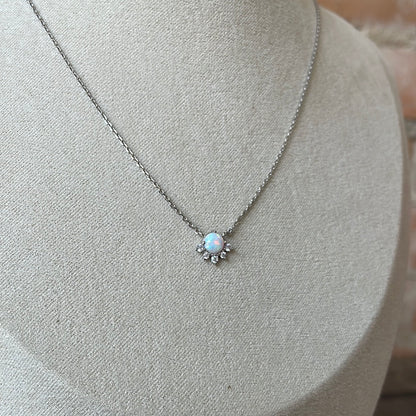 Silver and Opal Juno Necklace