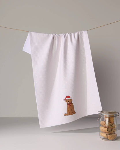 Merry Doodle Tea Towel