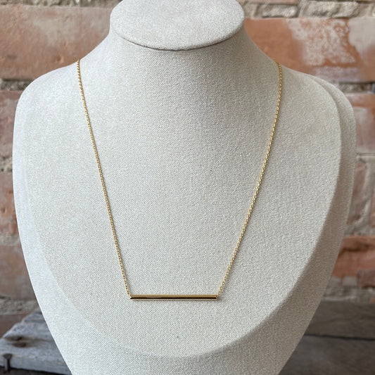Gold Serra Pipe Necklace