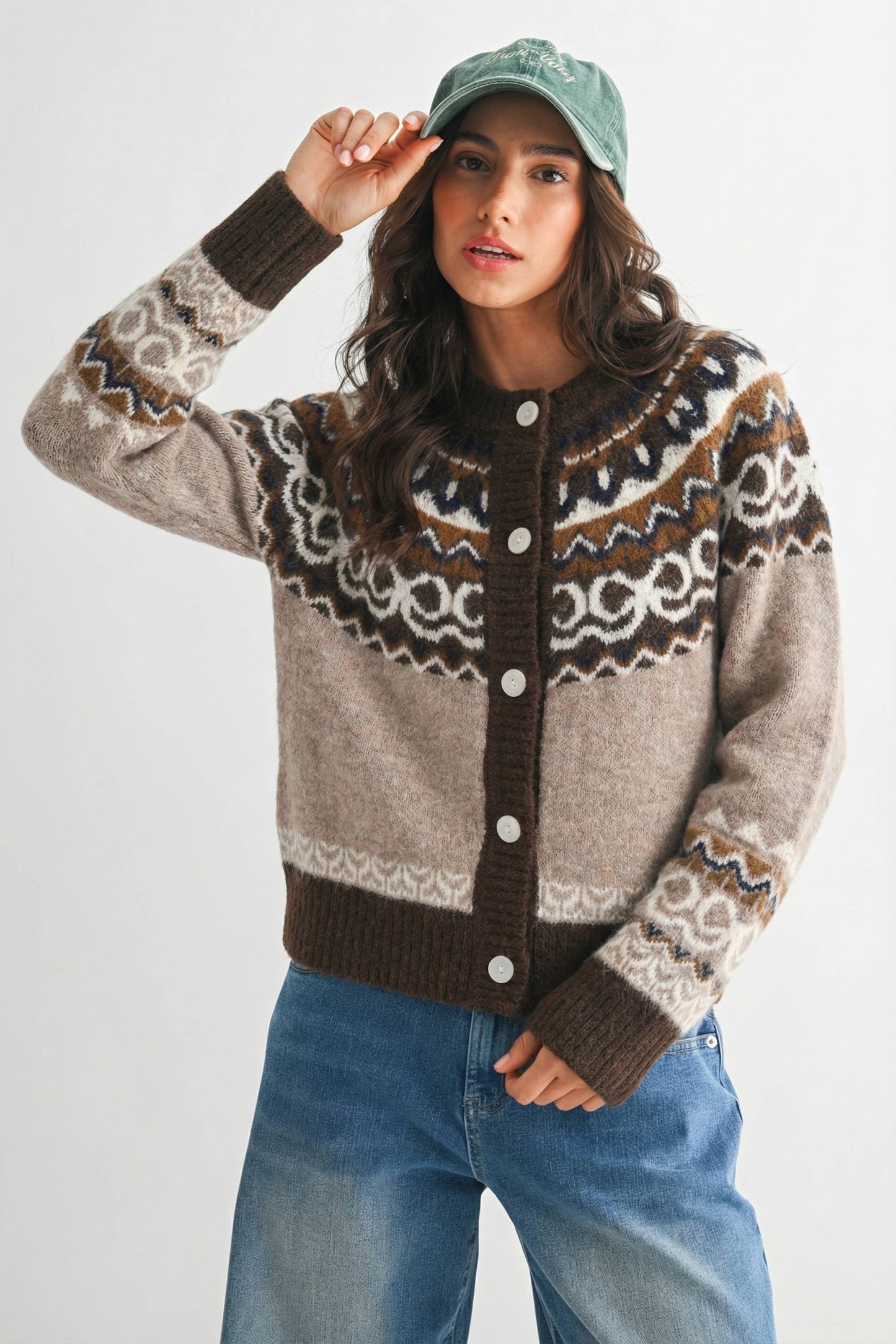 NORDIC-INSPIRED WOOL-BLEND CARDIGAN