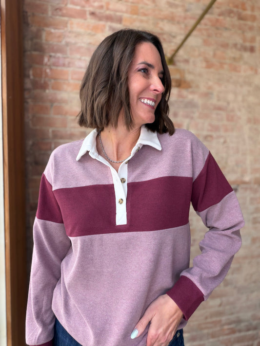 Mauve Pembroke Top
