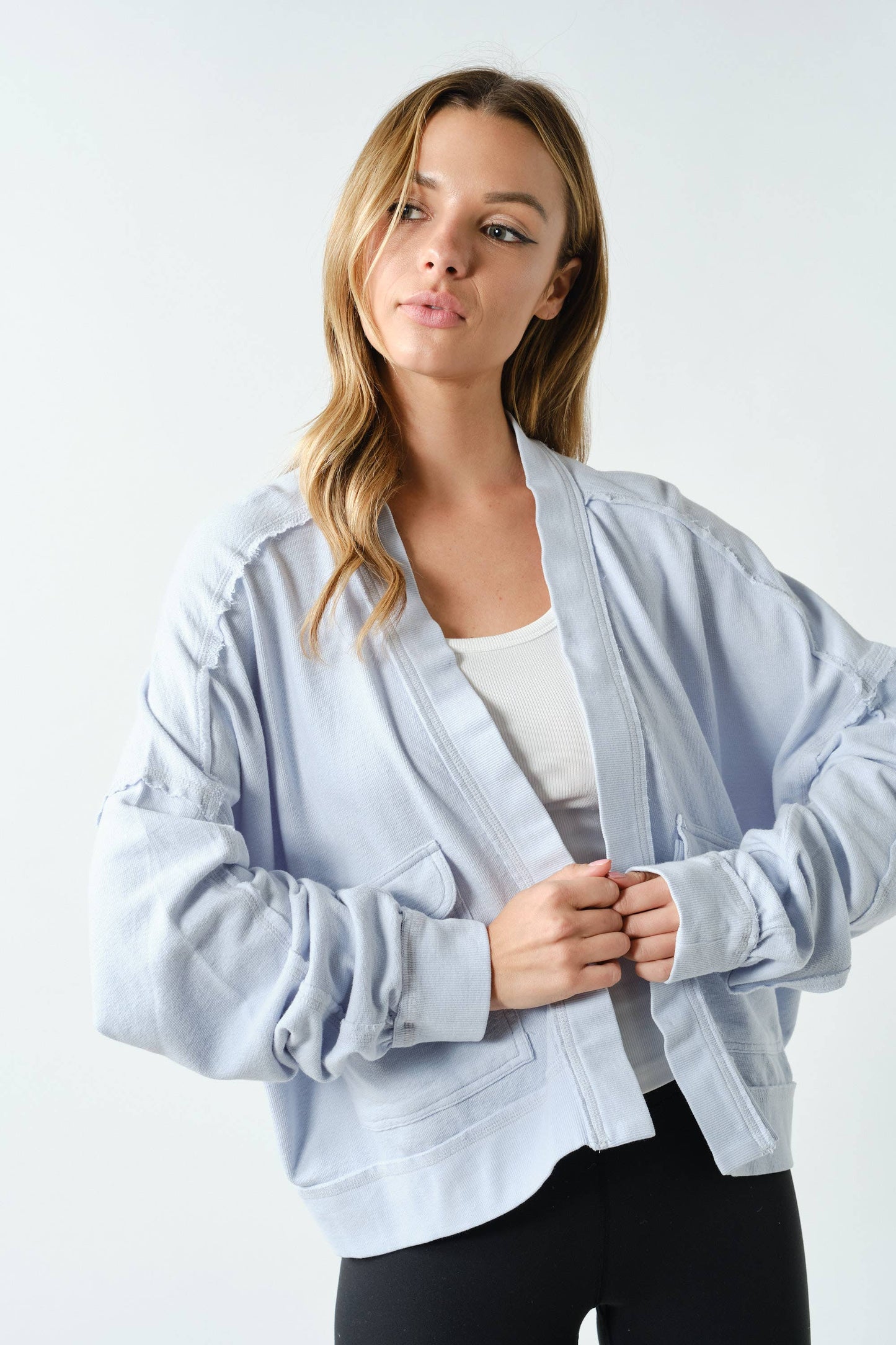 Halolgen Blue Solstice Mineral Wash Cardigan