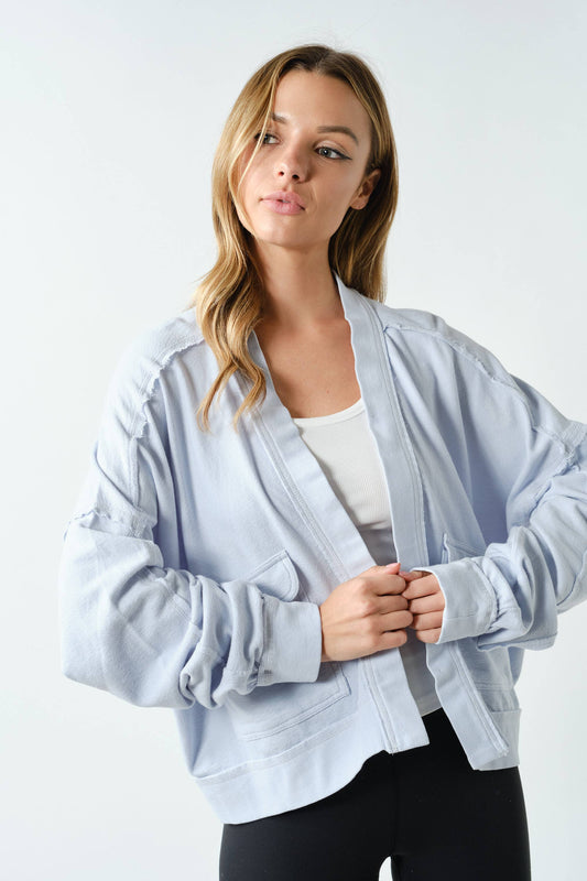 Halolgen Blue Solstice Mineral Wash Cardigan