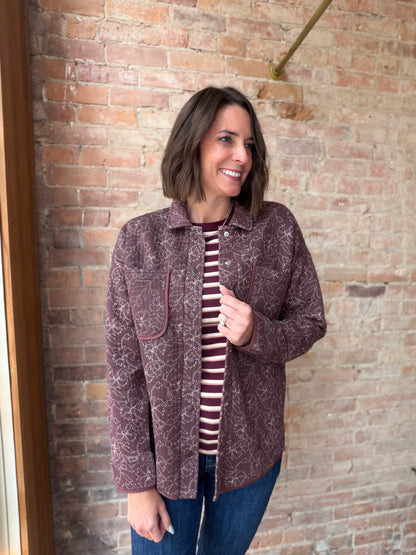 Brown Floral Claremont Jacket