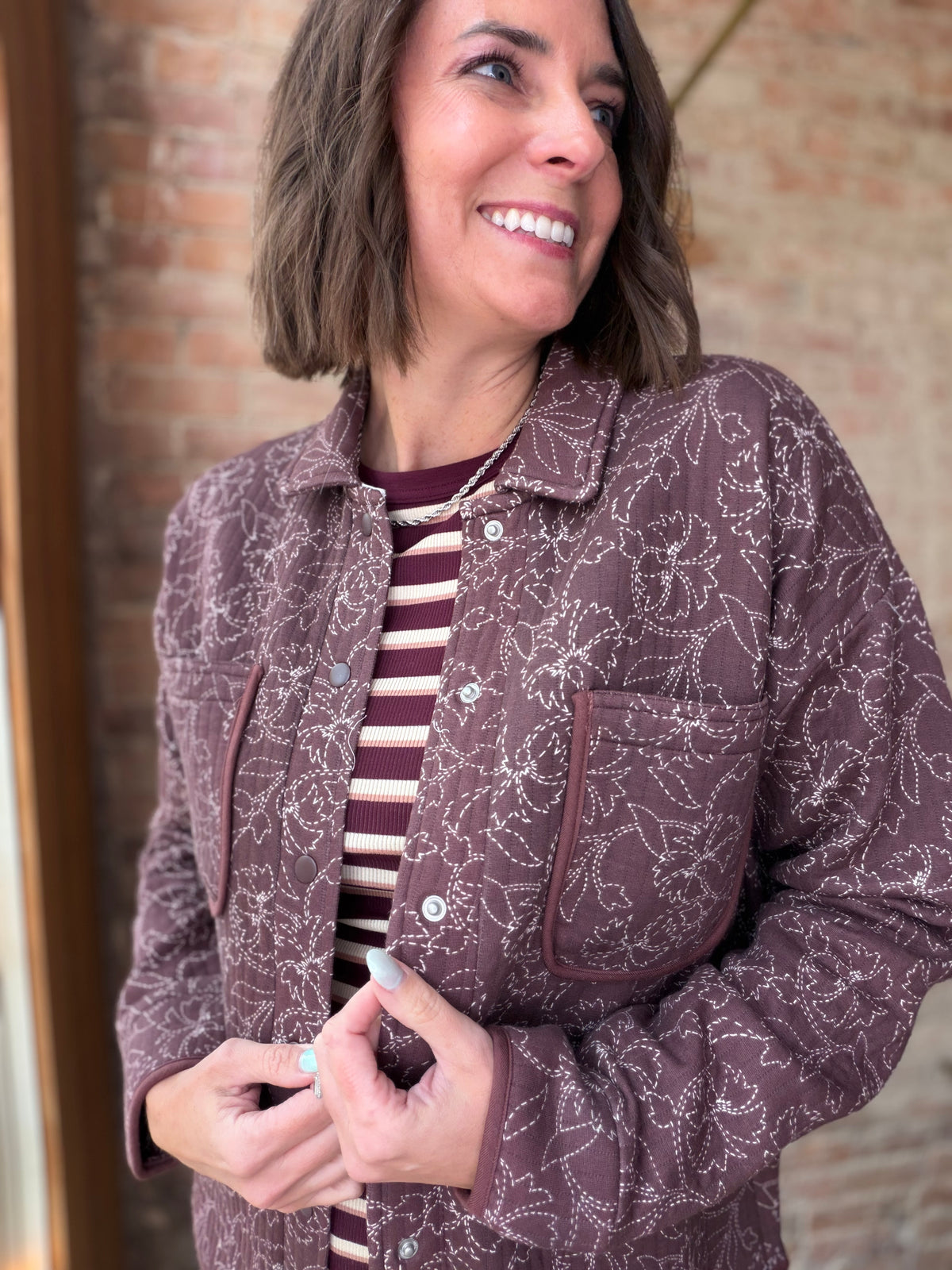 Brown Floral Claremont Jacket