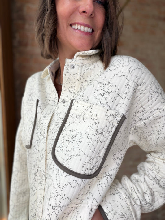 Ivory and Olive Claremont Jacket