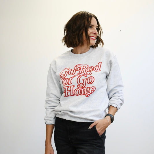 Go Red or Go Home Puff Print Crewneck Sweatshirt