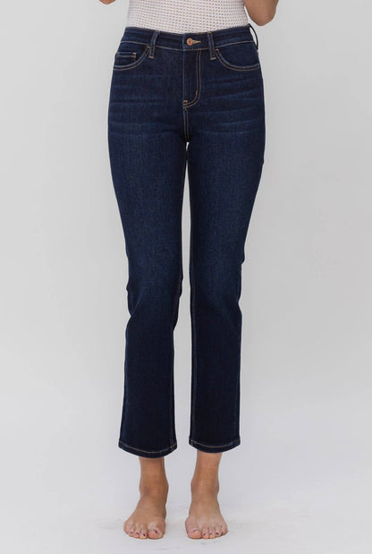 Dark Wash High Rise Ankle Jean