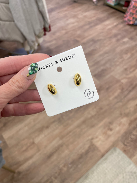 Gold Dome Earrings