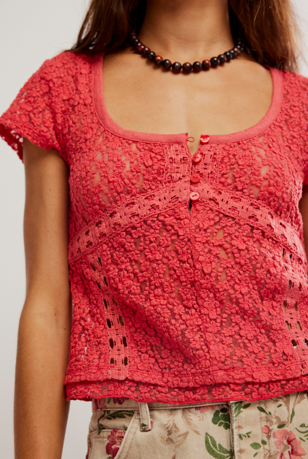 Free People Claro Short Sleeve Tee