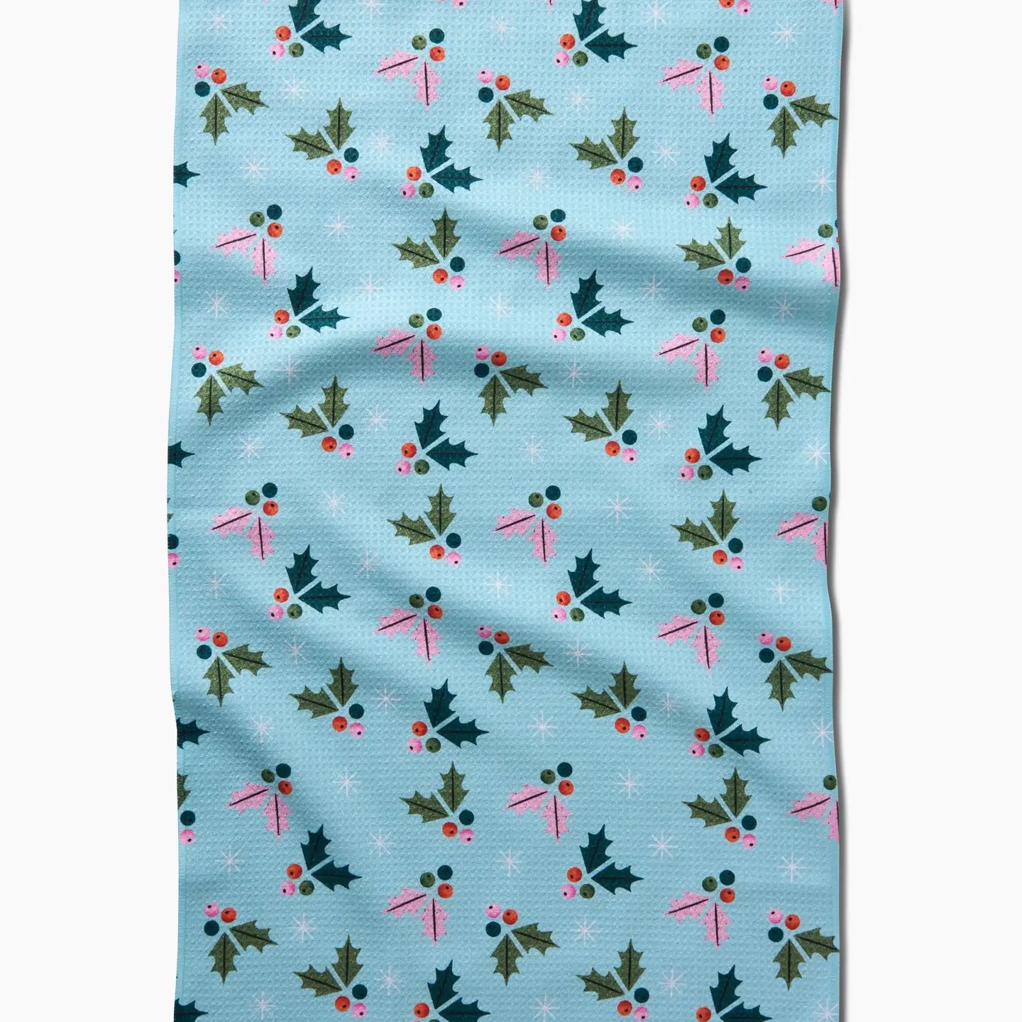 Geometry Berries Mint Kitchen Tea Towel