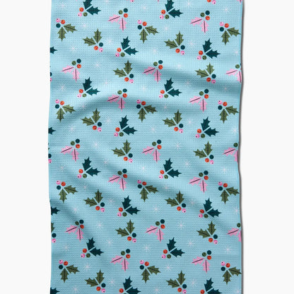Geometry Berries Mint Kitchen Tea Towel