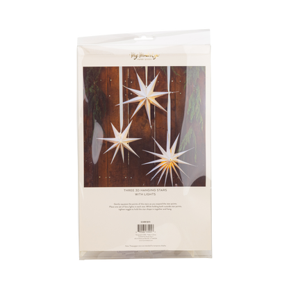 CHR1311 - Light Up Paper Stars - set of 3