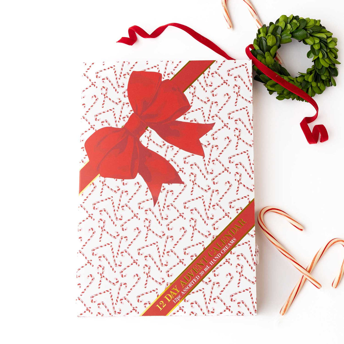 Peppermint Toile 12-Day Hand Cream Advent Calendar