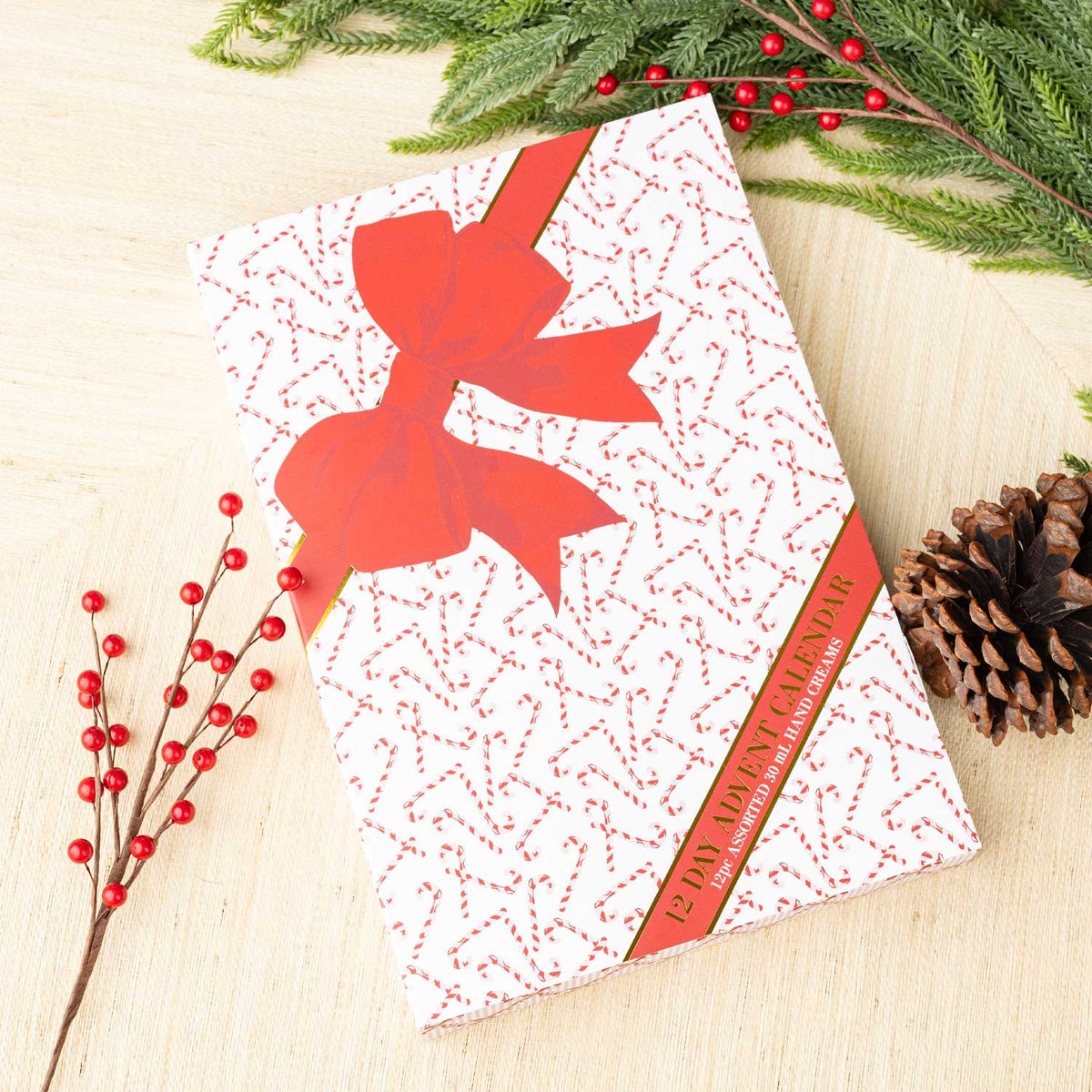 Peppermint Toile 12-Day Hand Cream Advent Calendar