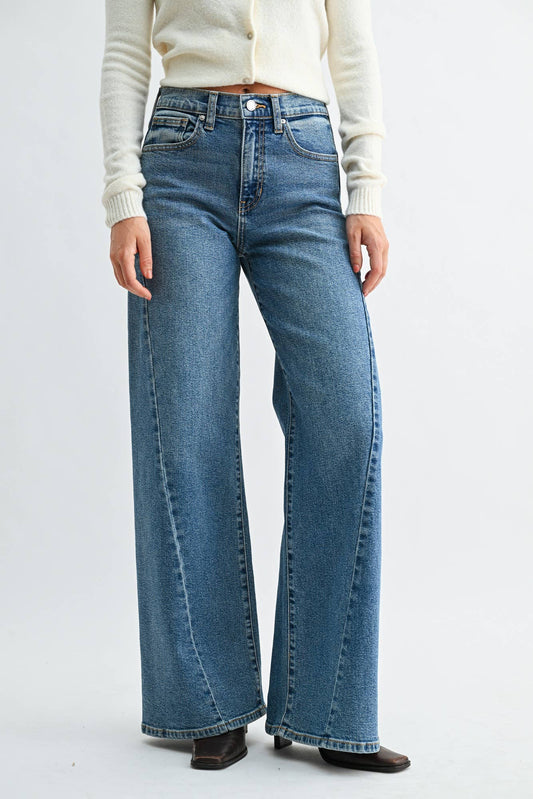Full Length Twisted Seam Wide Leg