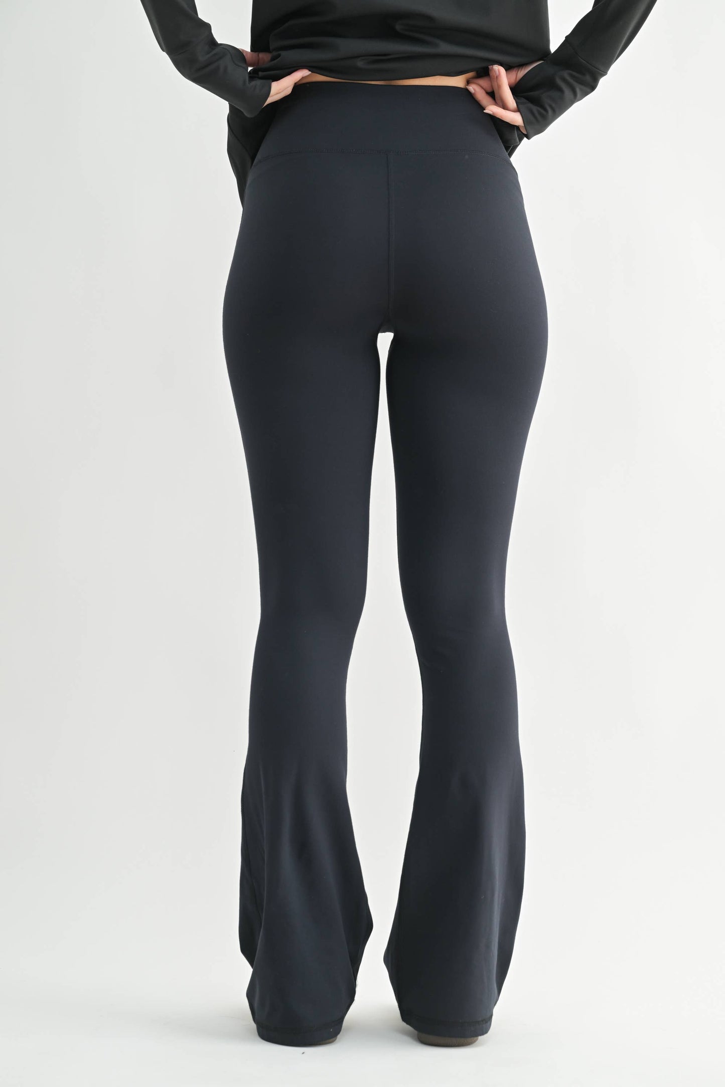 Black Venice High-Waist Flare Legging