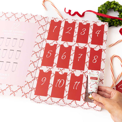 Peppermint Toile 12-Day Hand Cream Advent Calendar
