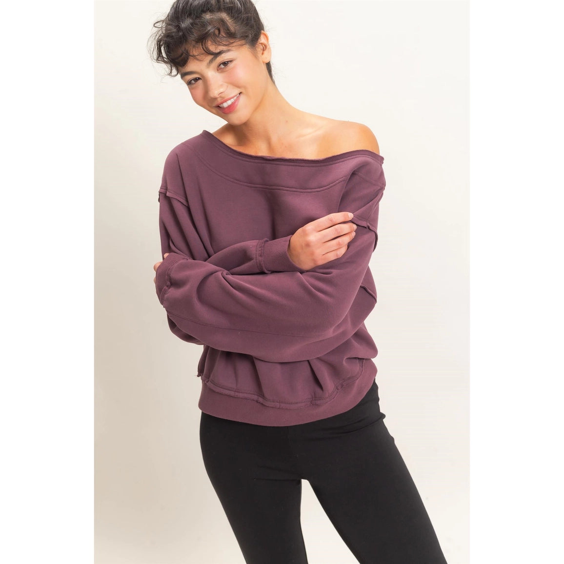Cocoa Off Shoulder Sweatshirt