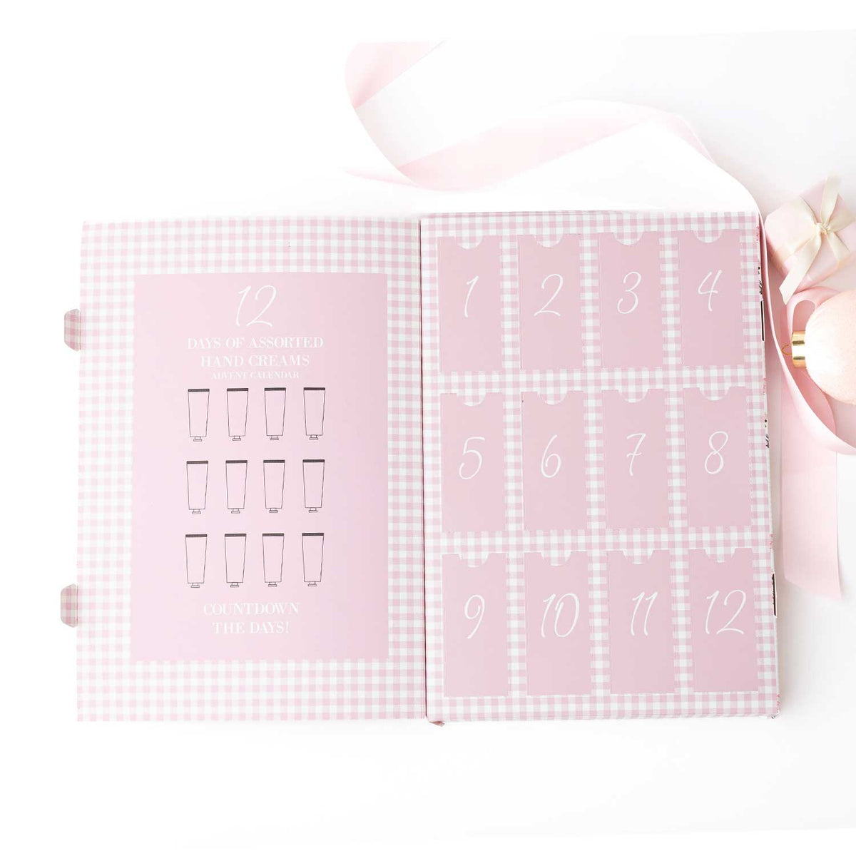 Sugarplum Gingham 12-Day Hand Cream Advent Calendar