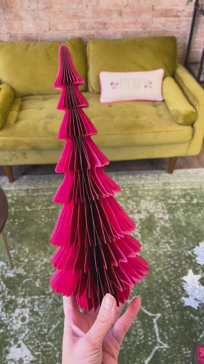 Handmade Honeycomb Folding Tree, 12”