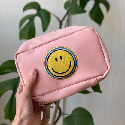 Smiley Embroidery Tech/cosmetic Bag